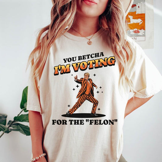 Ich wähle den verurteilten Trump 2024 – T-Shirt, Retro-Donald-Trump-Trendshirt, Ultra-MAGA-Republikaner, Lustiges T-Shirt und Hoodie für konservative Mütter.