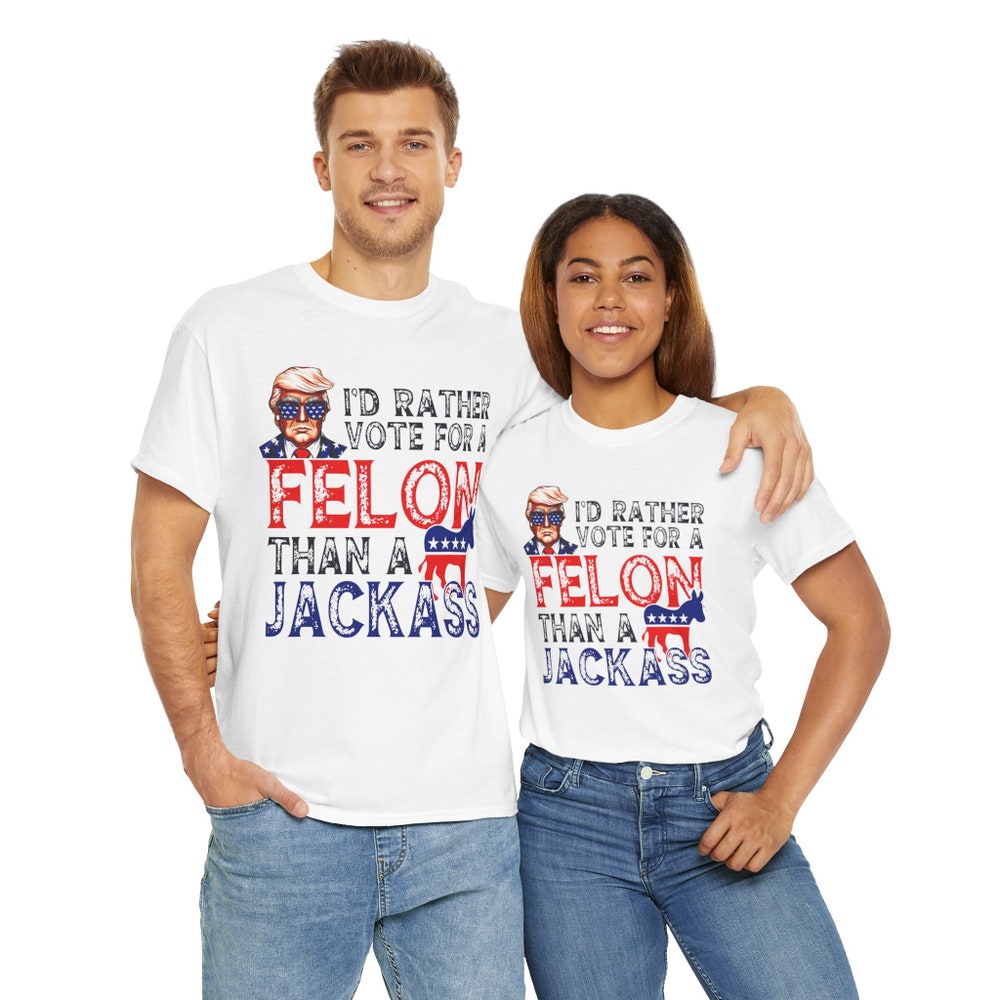 Lieber einen Verbrecher als einen Idioten wählen – T-Shirt mit Donald-Trump-Motiv, Unisex-T-Shirt & Hoodie