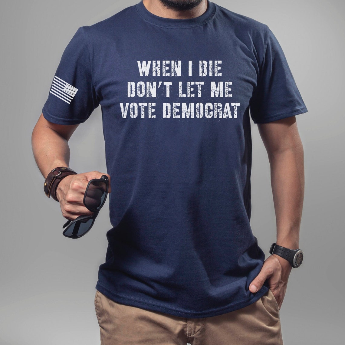 Pro Amerika, Anti Biden, Alles außer Demokraten, Lustiges Republikaner-Shirt, Patriot, Trump-Shirts, USA, Militär, Shirts für ihn, Politik-Shirt & Hoodie