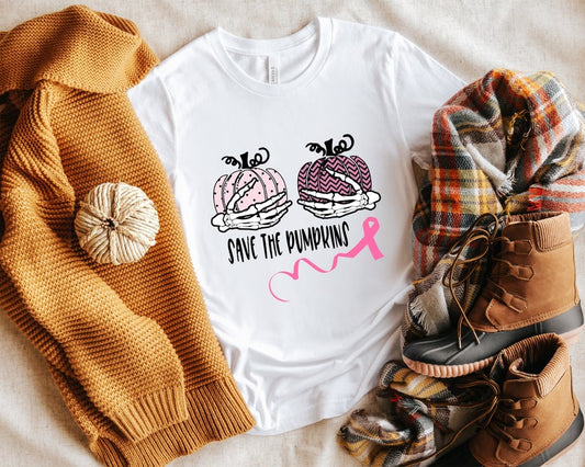 Save The Pumpkins Shirt Breast Cancer Awareness T-shirt & Hoodie 0924