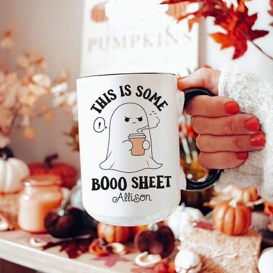 This is Some Boo Sheet Ghost Mug, Cute Halloween - Personalized Halloween Accent Mug 0924