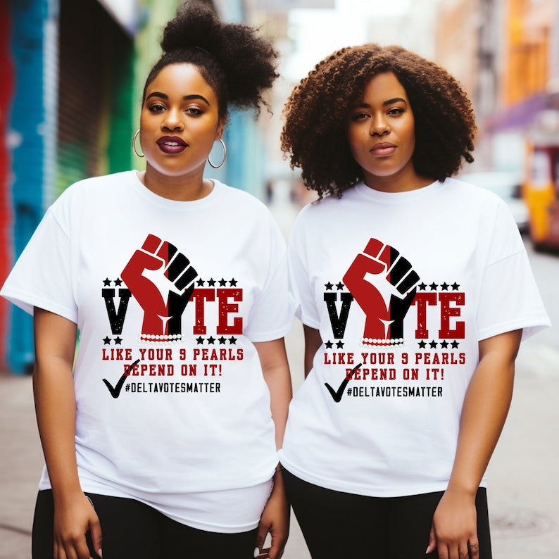 Delta Sigma Theta „Wähle, als hinge dein Glaube davon ab“-T-Shirt, „Verheerender Spaziergang zu den Wahllokalen“-Wahlshirt, Elefant 1913 „Oop-Oop“ Dst Crimson T-Shirt & Hoodie