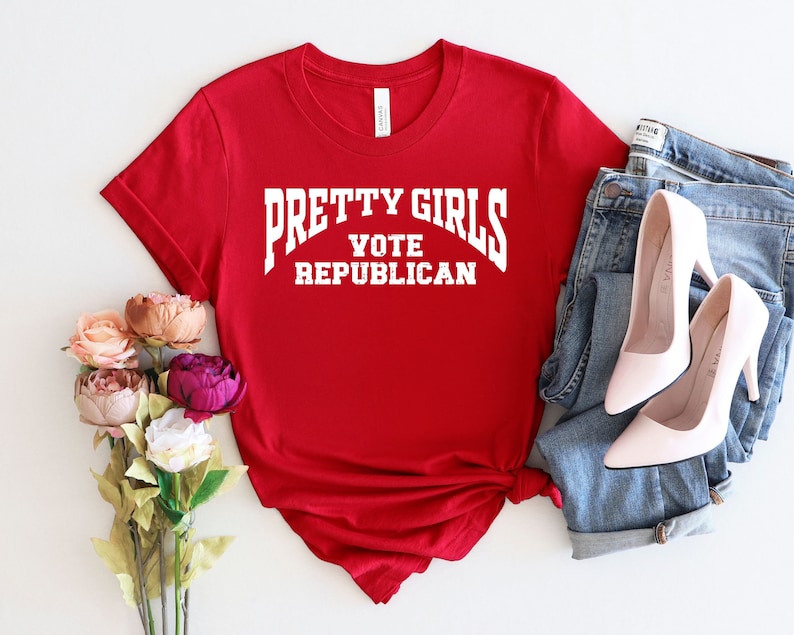 „Hübsche Mädchen wählen Republikaner“-Shirt, Wahl-T-Shirt und Hoodie für die Wahl 2024