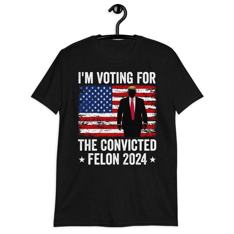 „Ich wähle, verurteilter Straftäter 2024“-T-Shirt, lustiges politisches T-Shirt, Wahljahr-T-Shirt 2024, humorvolles Statement-Shirt & Hoodie