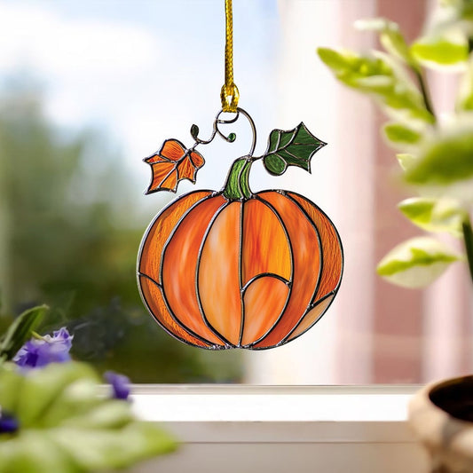 Kürbis-Sonnenfänger-Ornament, Halloween-Fensterhänger-Sonnenfänger-Ornament 0924 