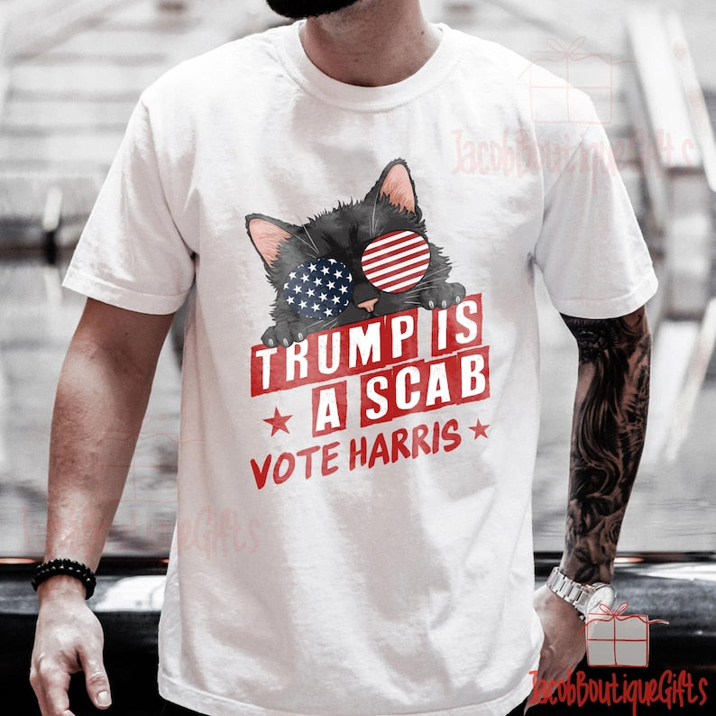 Trump ist ein Streikbrecher – Wählt Harris – T-Shirt & Hoodie 0924