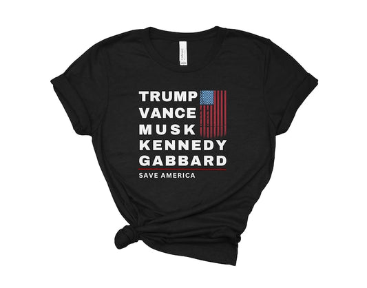 Trump, Vance, Musk, Kennedy, Gabbard T-Shirt & Hoodie 0924