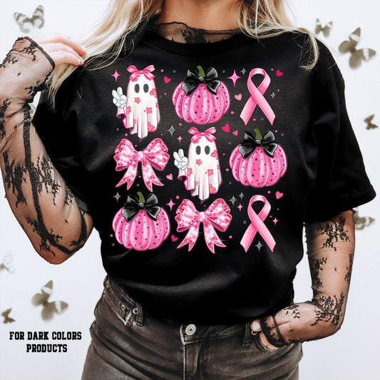 Breast Cancer Ghost Coquette - Breast Cancer Awareness Breast Cancer Awareness T-shirt & Hoodie 0924