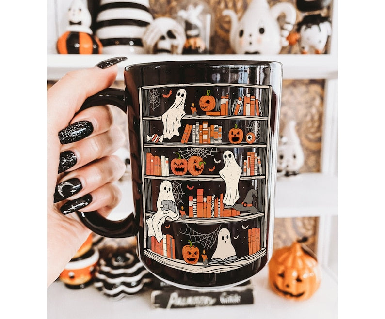 Reading Ghost Halloween Halloween Mug 0924