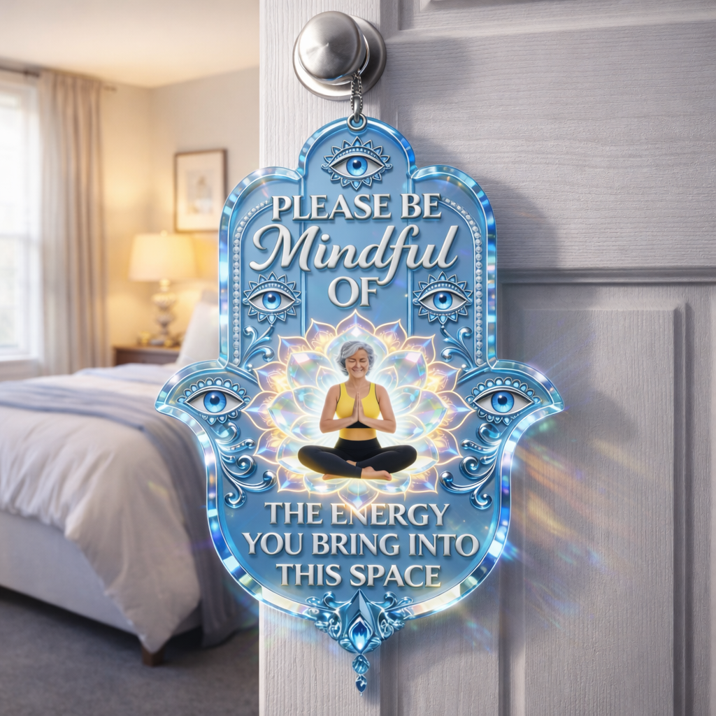 Yoga Lovers, Hamsa Hand - Personalized Yoga Acrylic Sign