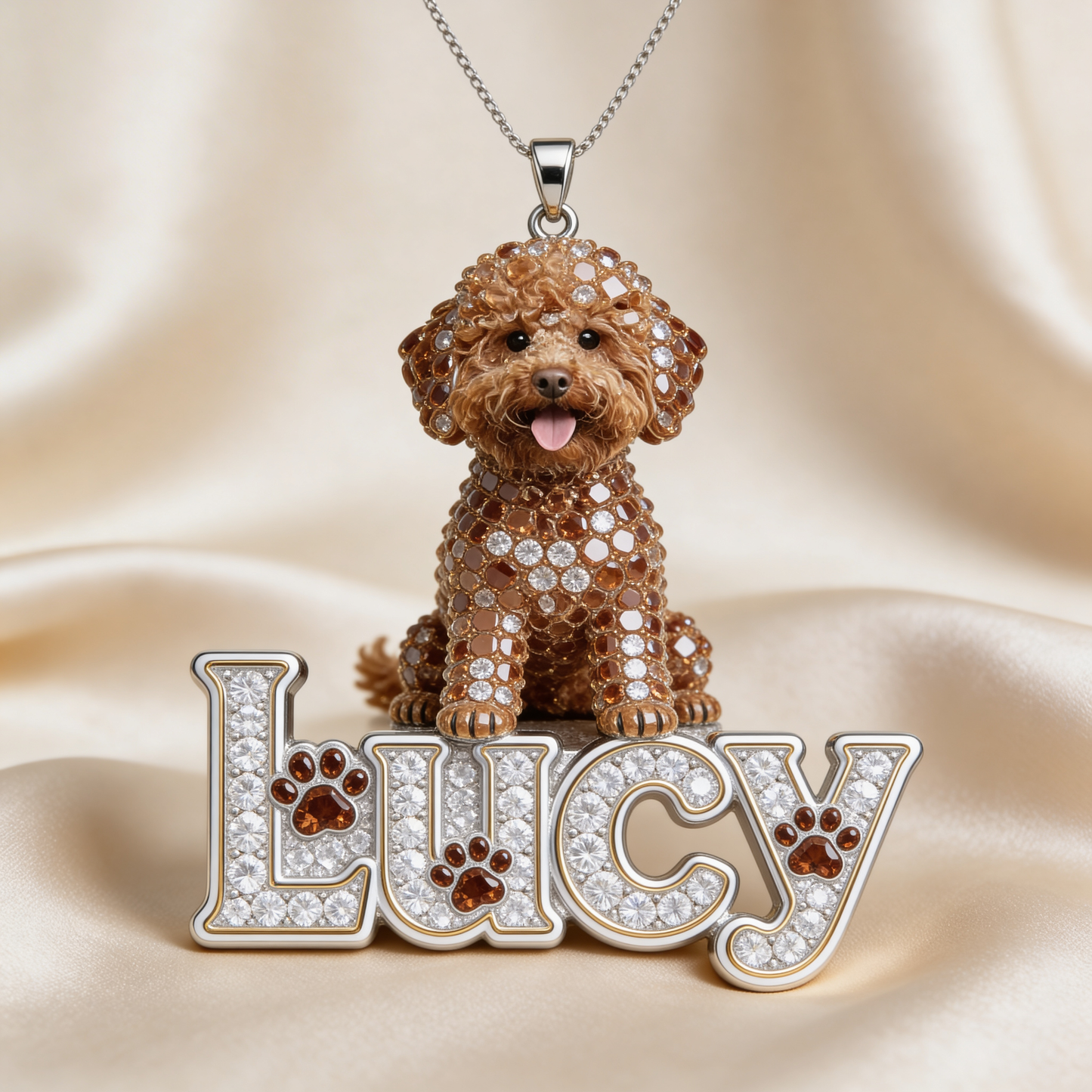 Geschenk für Tierliebhaber, Hundeliebhaber - Personalisierte Hundehalskette aus Metall