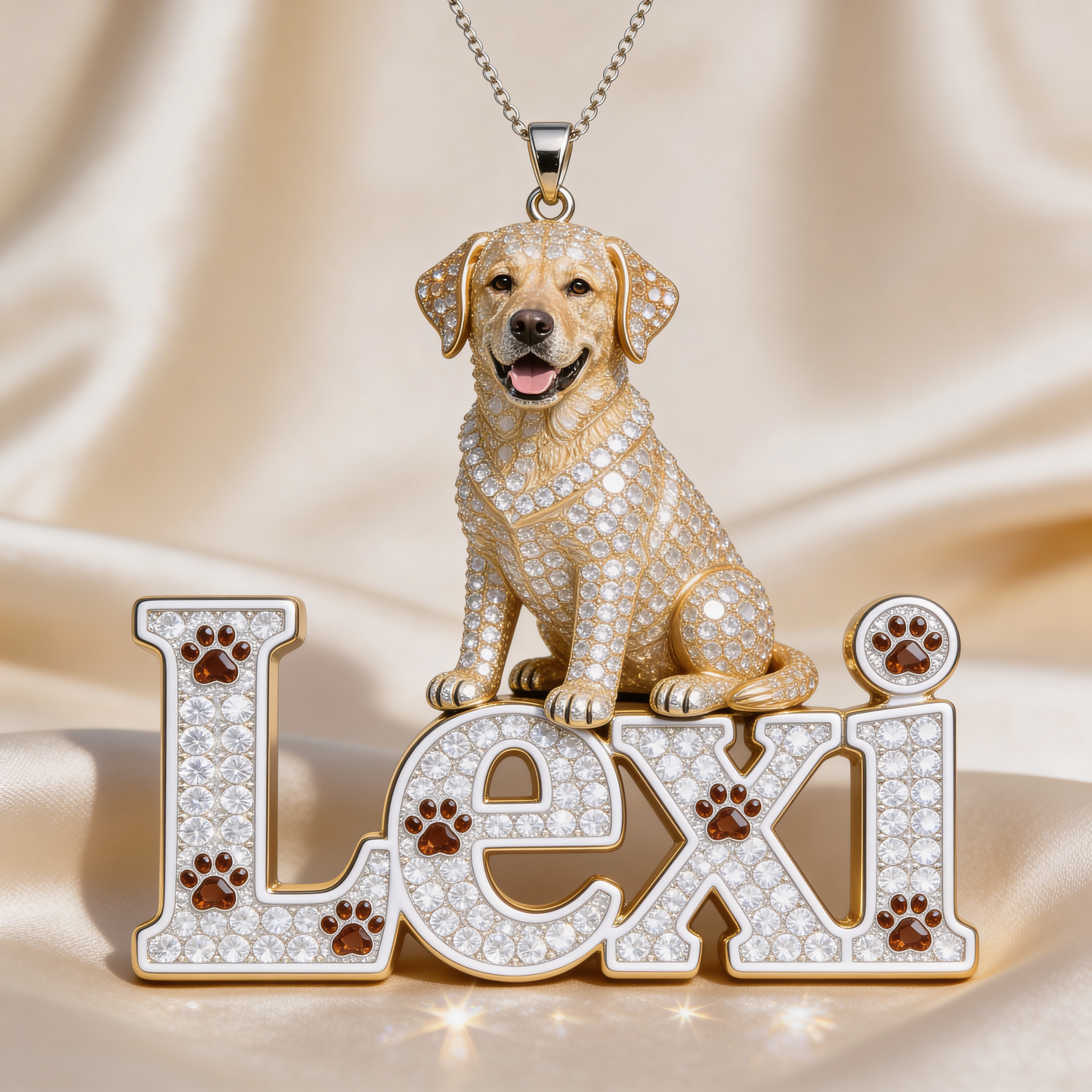 Geschenk für Tierliebhaber, Hundeliebhaber - Personalisierte Hundehalskette aus Metall