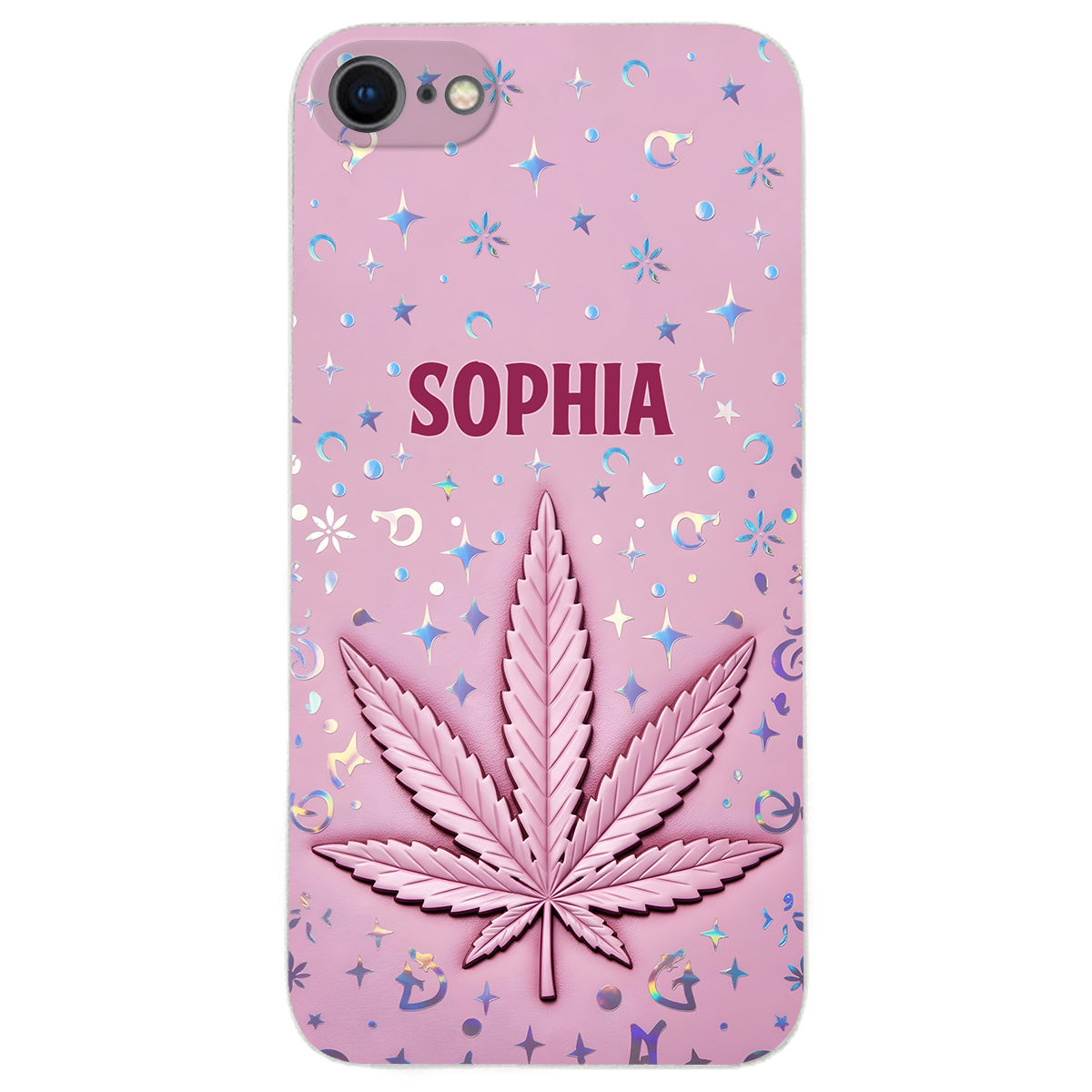 Stoner Chick - Personalized Weed Leather Phone Case