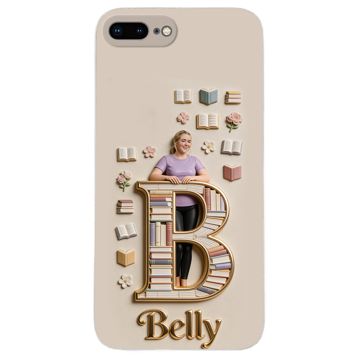 Book Lovers Gift - Personalized Book 3D Embossed Leather Phone Case