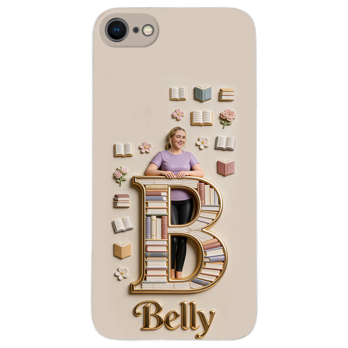 Book Lovers Gift - Personalized Book 3D Embossed Leather Phone Case