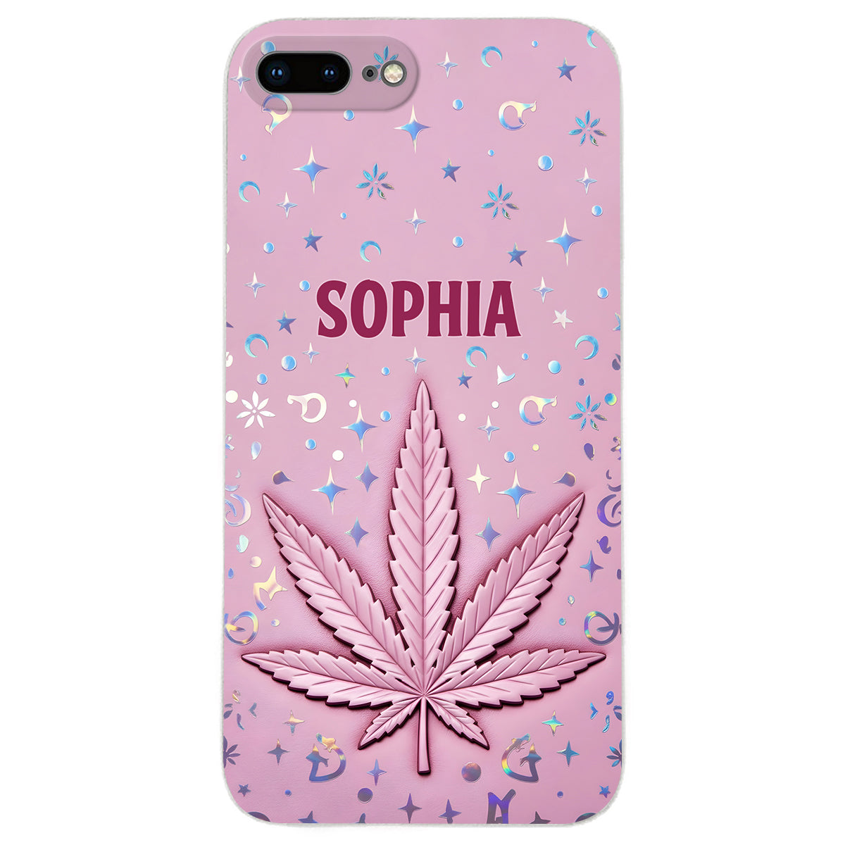 Stoner Chick - Personalized Weed Leather Phone Case