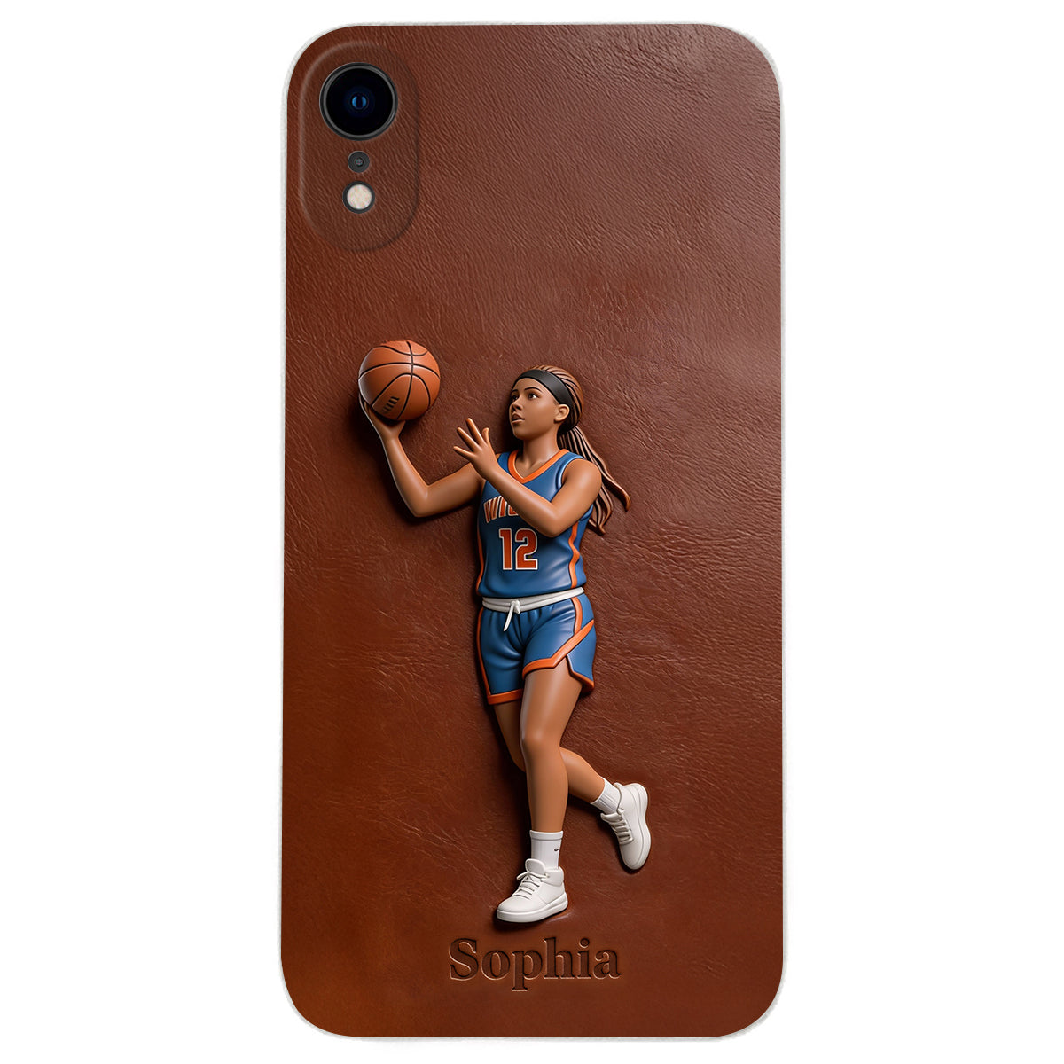 Love Basketball - Personalized Basketball Leather Phone Case