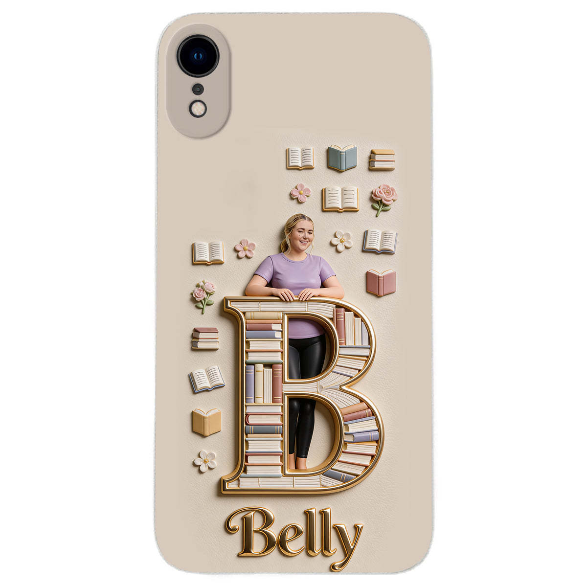 Book Lovers Gift - Personalized Book 3D Embossed Leather Phone Case