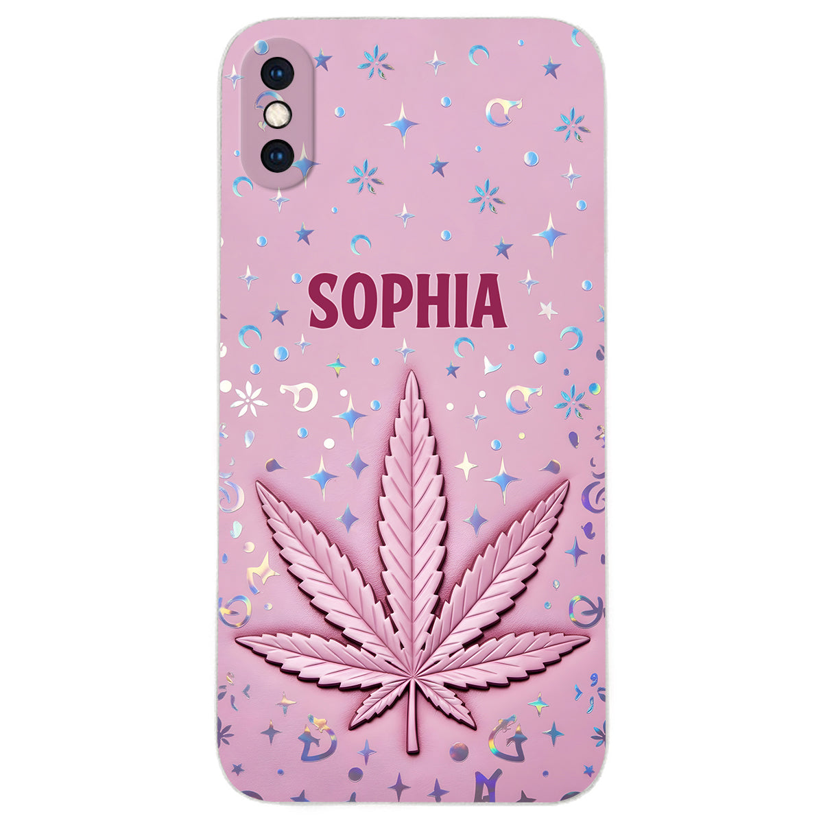 Stoner Chick - Personalized Weed Leather Phone Case