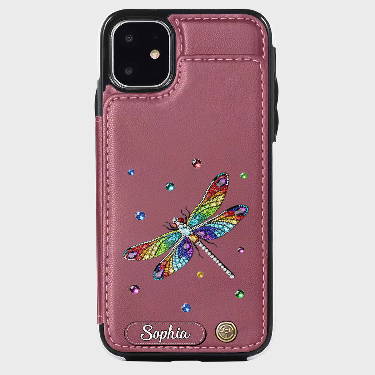 Beautiful Dragonfly - Personalized Dragonfly Wallet Phone Case