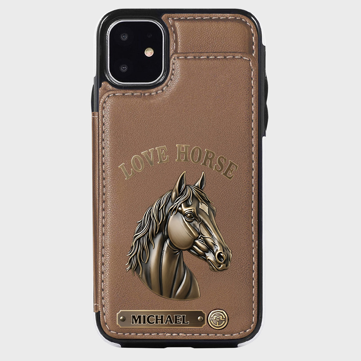 Love Horse - Personalized Horse Wallet Phone Case