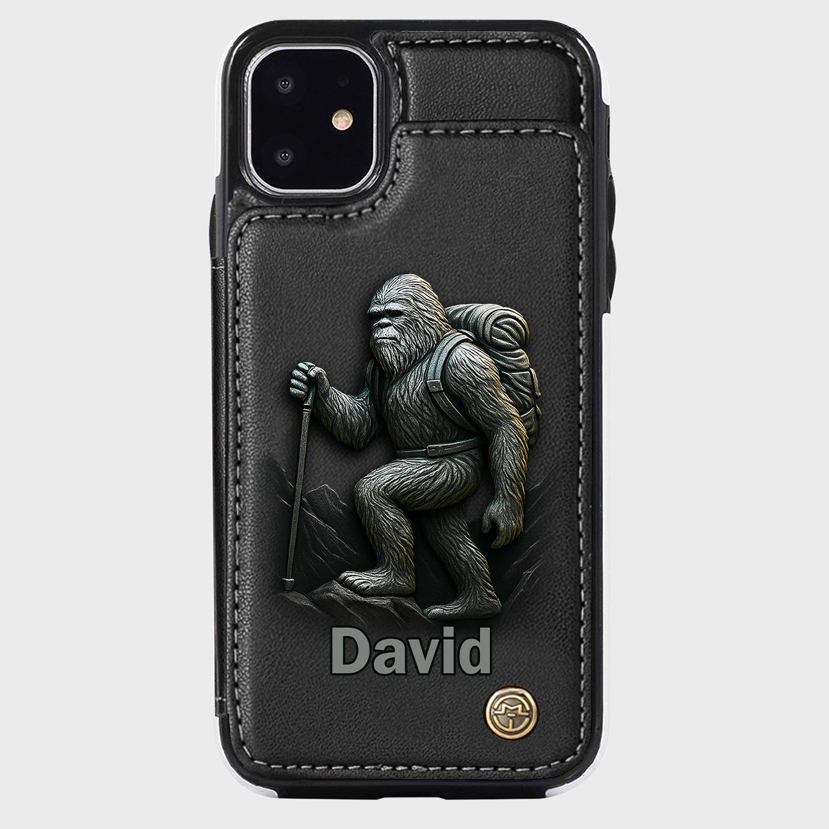 Sasquatch - Personalisierte Handyhülle mit Wanderbrieftasche