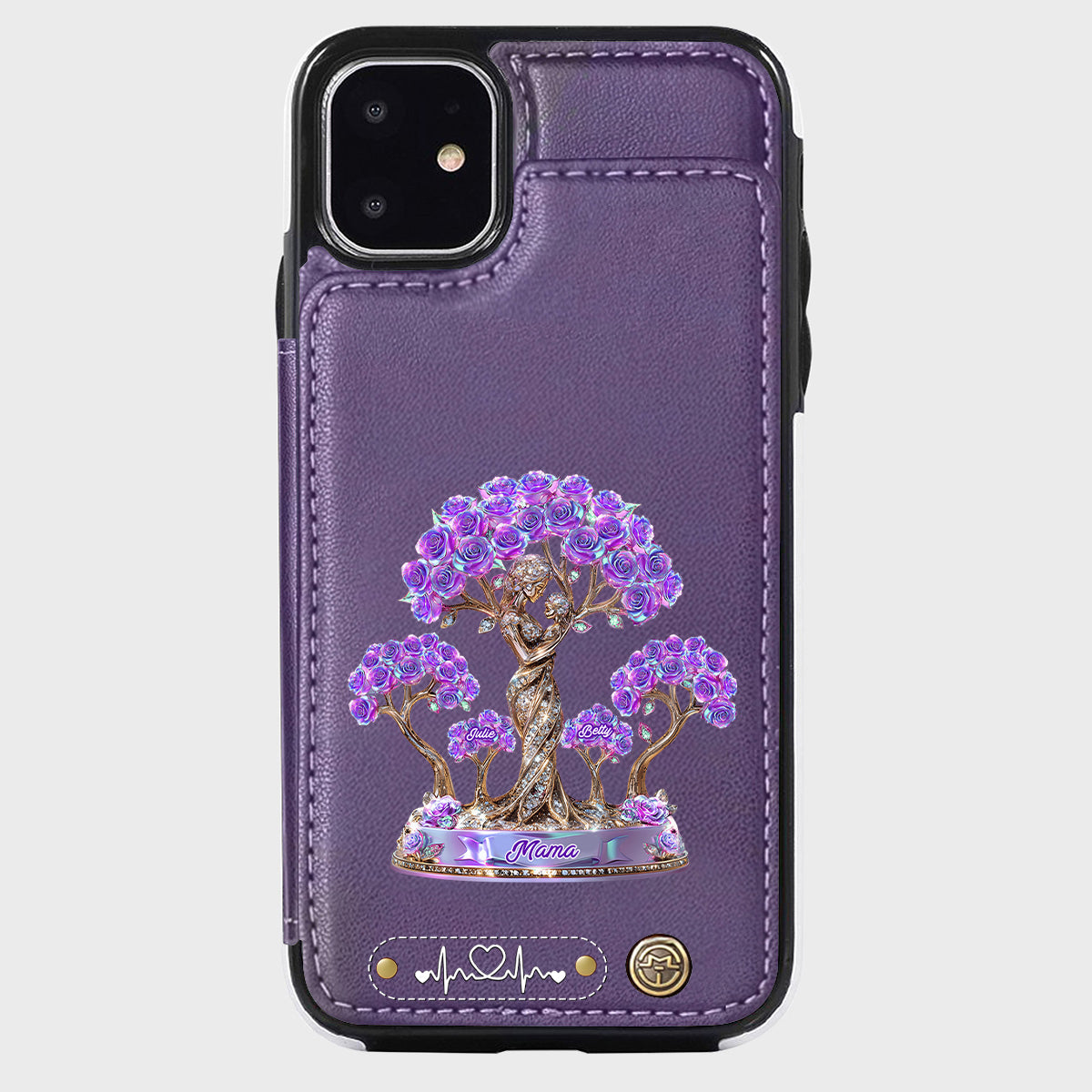 Die beste Mama aller Zeiten – Personalisierte Handyhülle mit Geldbörsenfunktion für Mütter