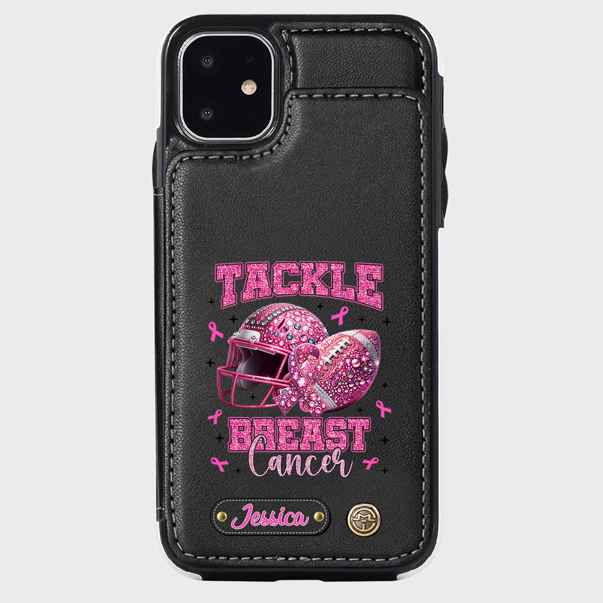 Pink Out - Personalized Football Wallet Phone Case