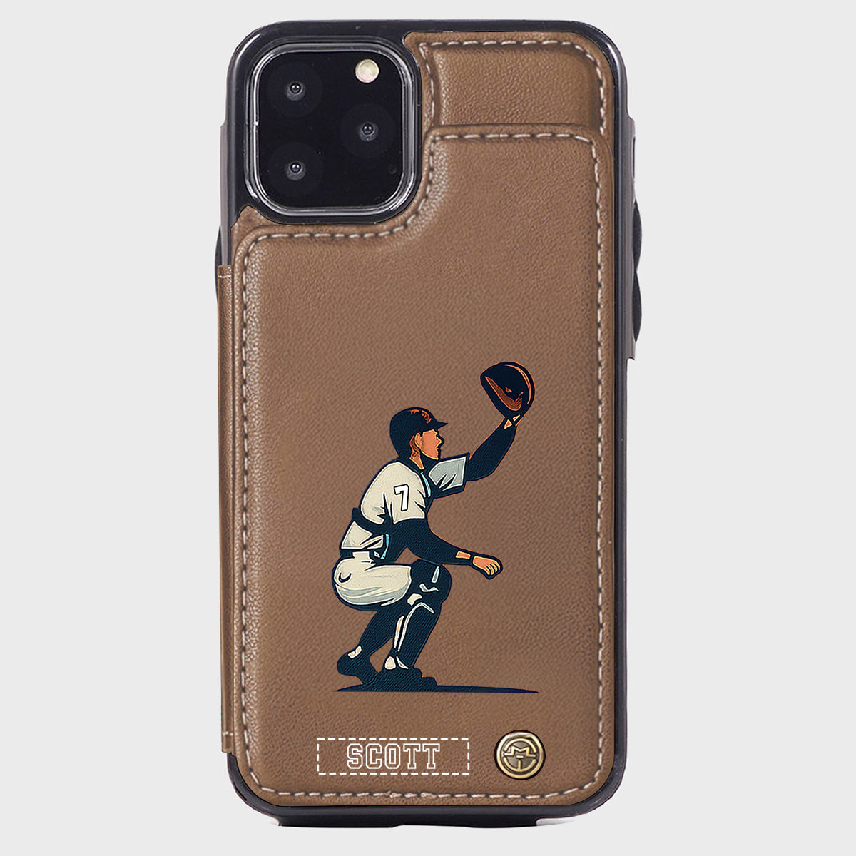 Es ist Baseball-Saison – Personalisierte Baseball-Handyhülle mit Brieftaschenfunktion