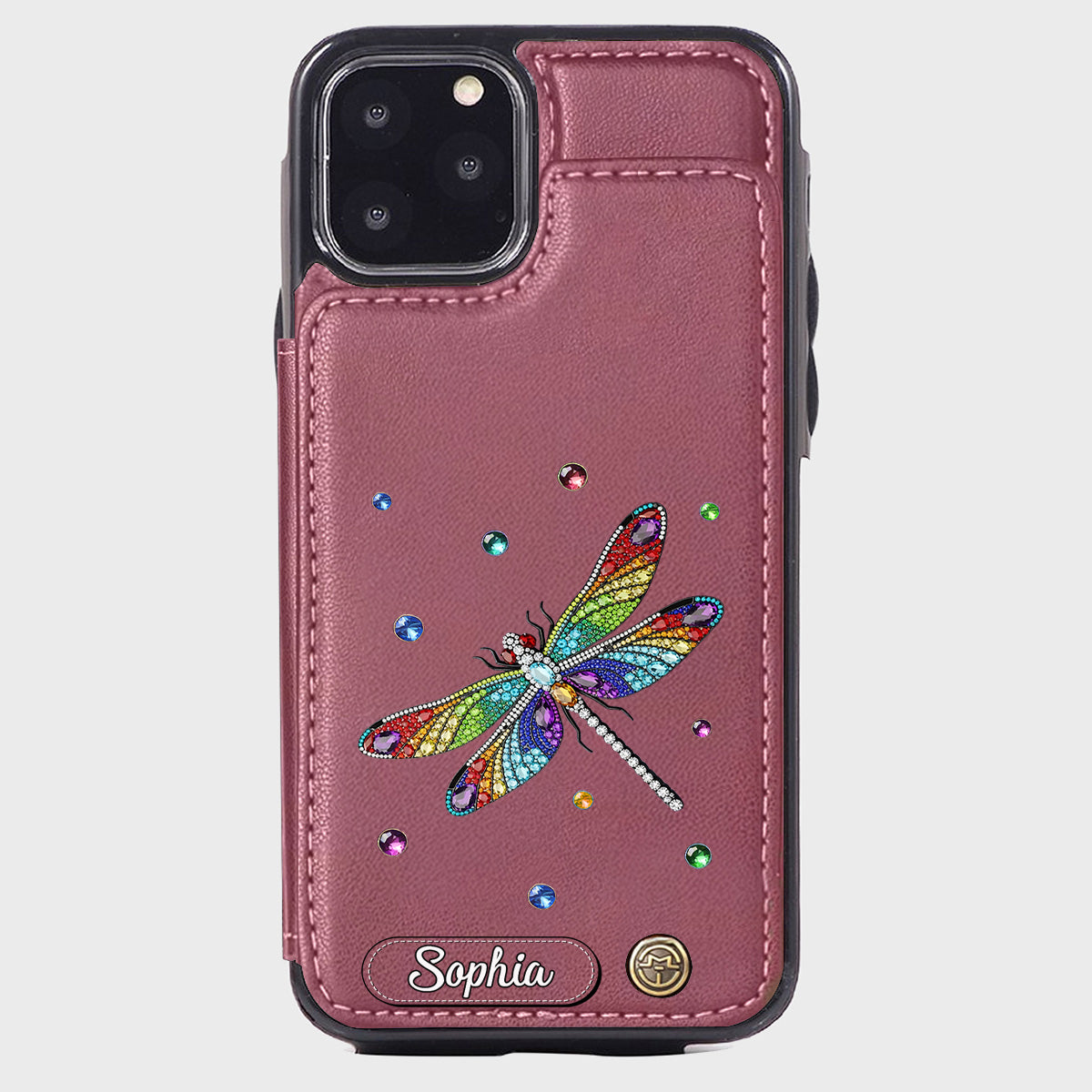 Beautiful Dragonfly - Personalized Dragonfly Wallet Phone Case