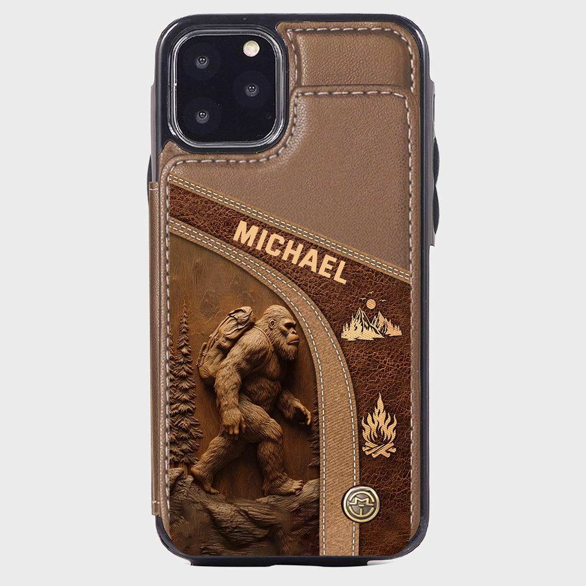 Sasquatch - Personalized Hiking Wallet Phone Case