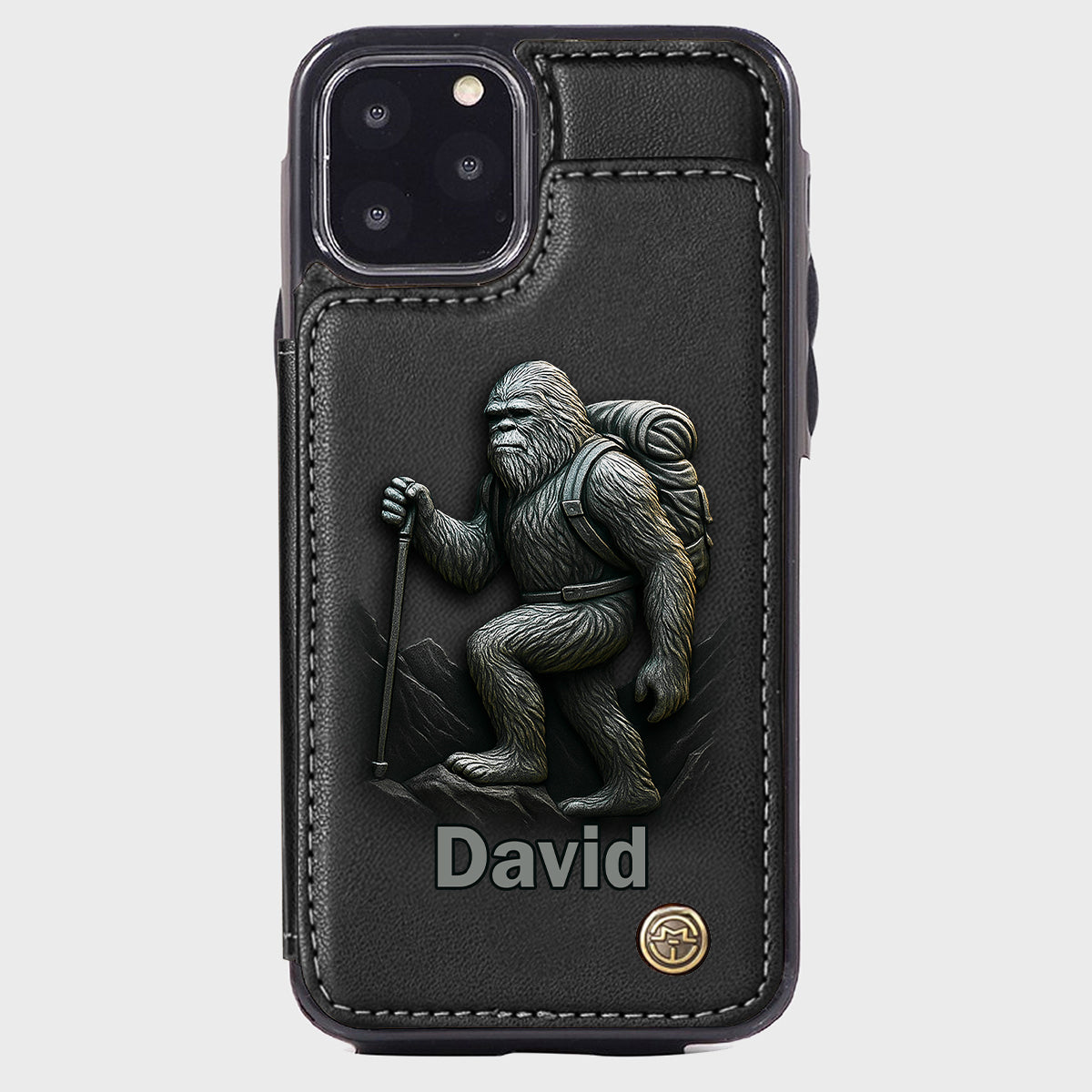 Sasquatch - Personalisierte Handyhülle mit Wanderbrieftasche