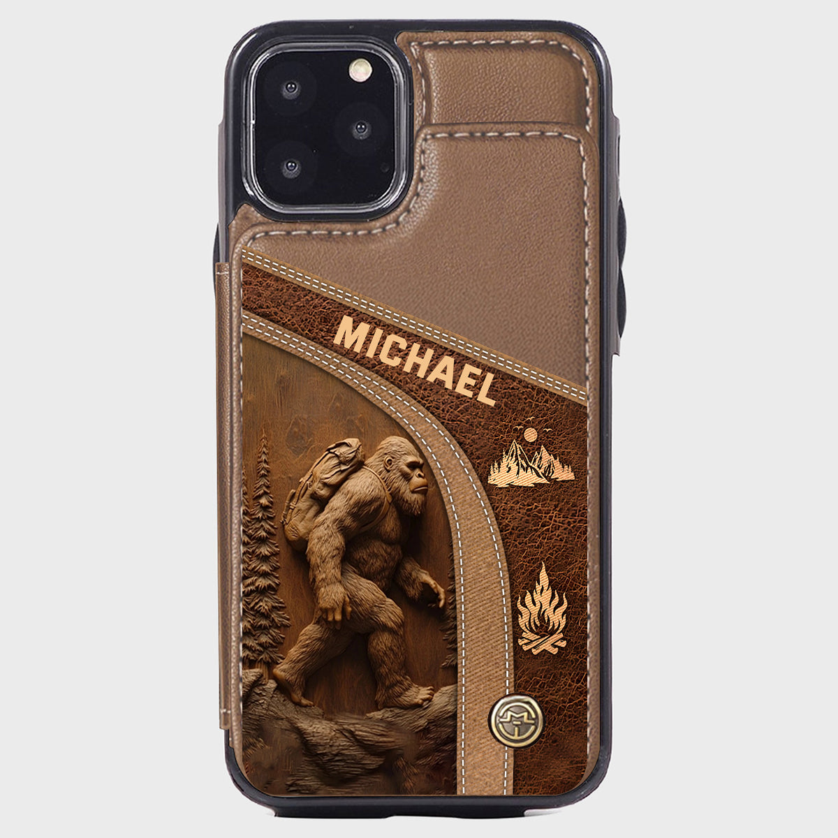 Sasquatch - Personalized Hiking Wallet Phone Case