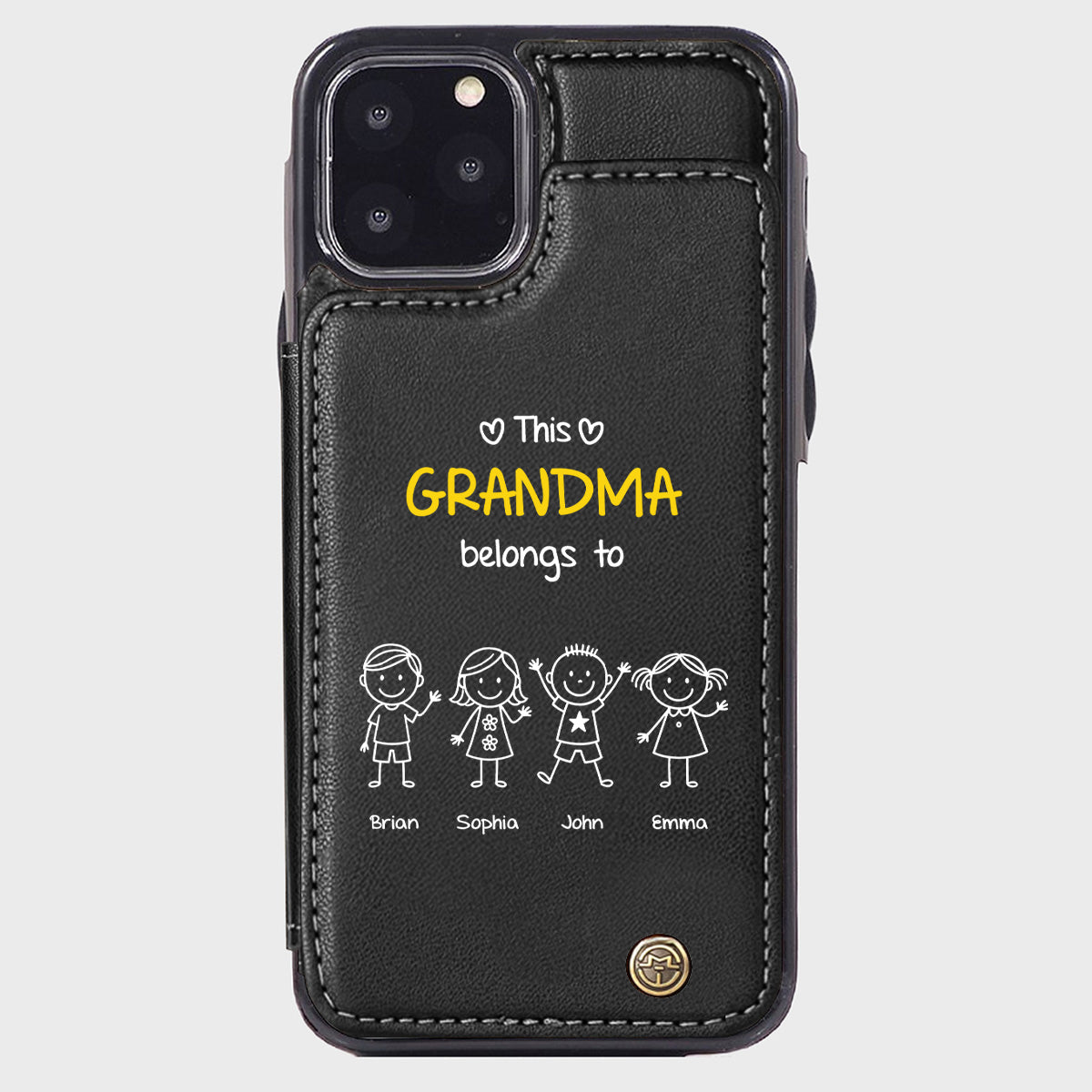 This Grandpa Dad Belongs To - Personalized Grandpa Wallet Phone Case