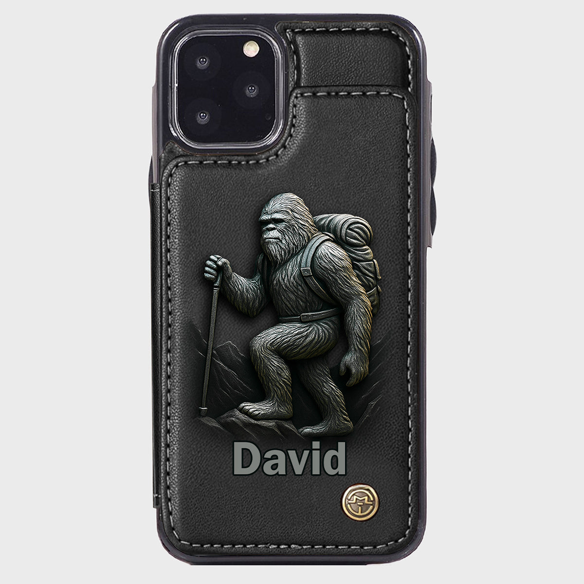 Sasquatch - Personalisierte Handyhülle mit Wanderbrieftasche