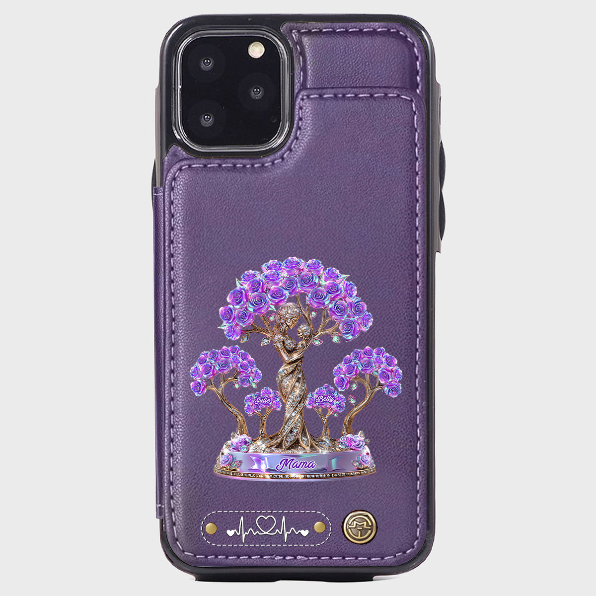 Die beste Mama aller Zeiten – Personalisierte Handyhülle mit Geldbörsenfunktion für Mütter