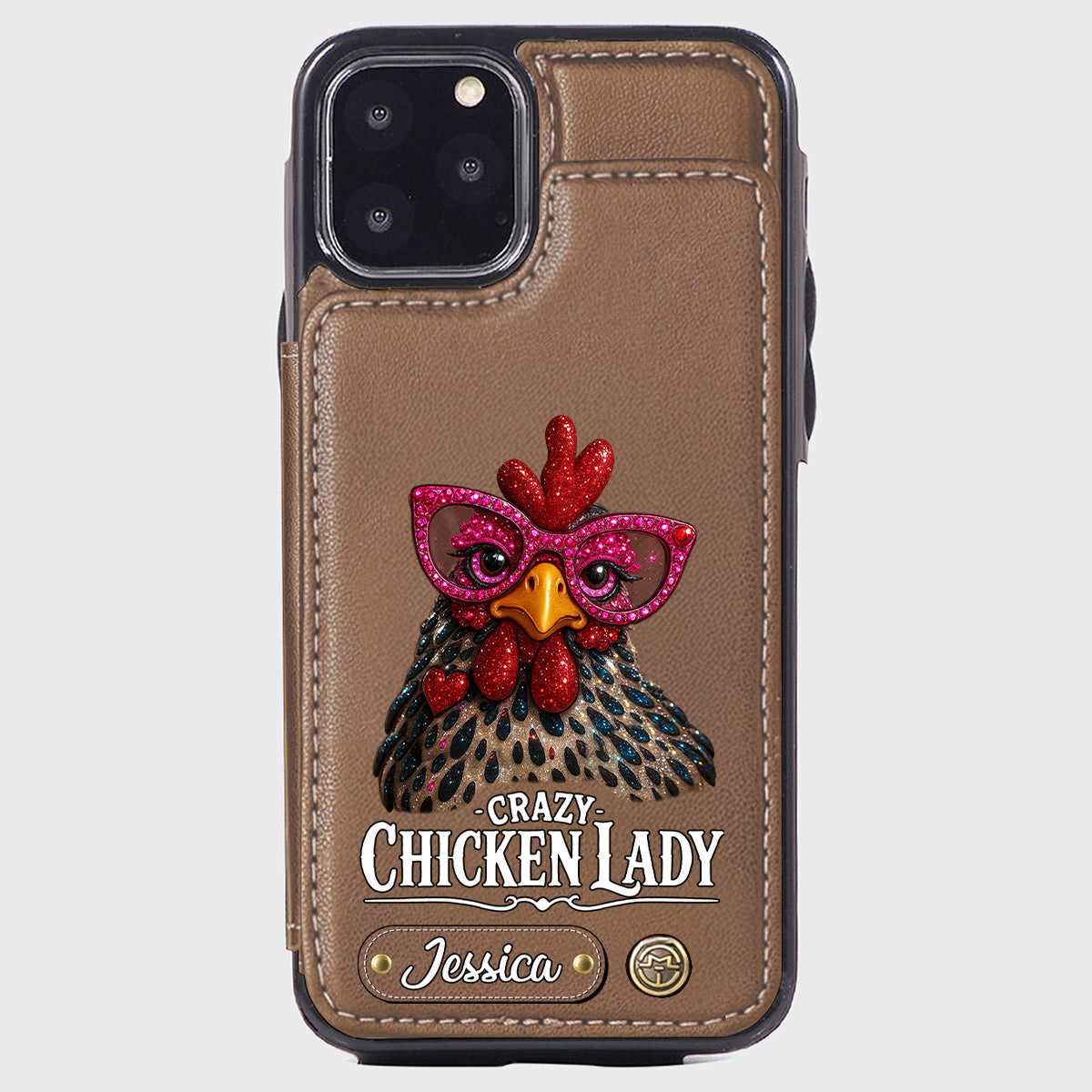 Crazy Chicken Lady - Personalized Chicken Wallet Phone Case