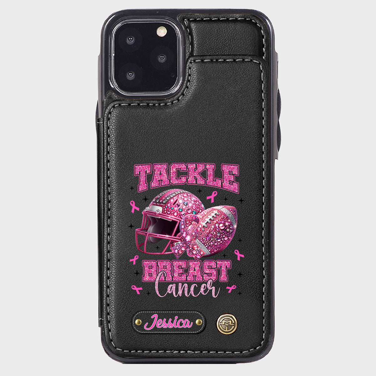 Pink Out - Personalized Football Wallet Phone Case