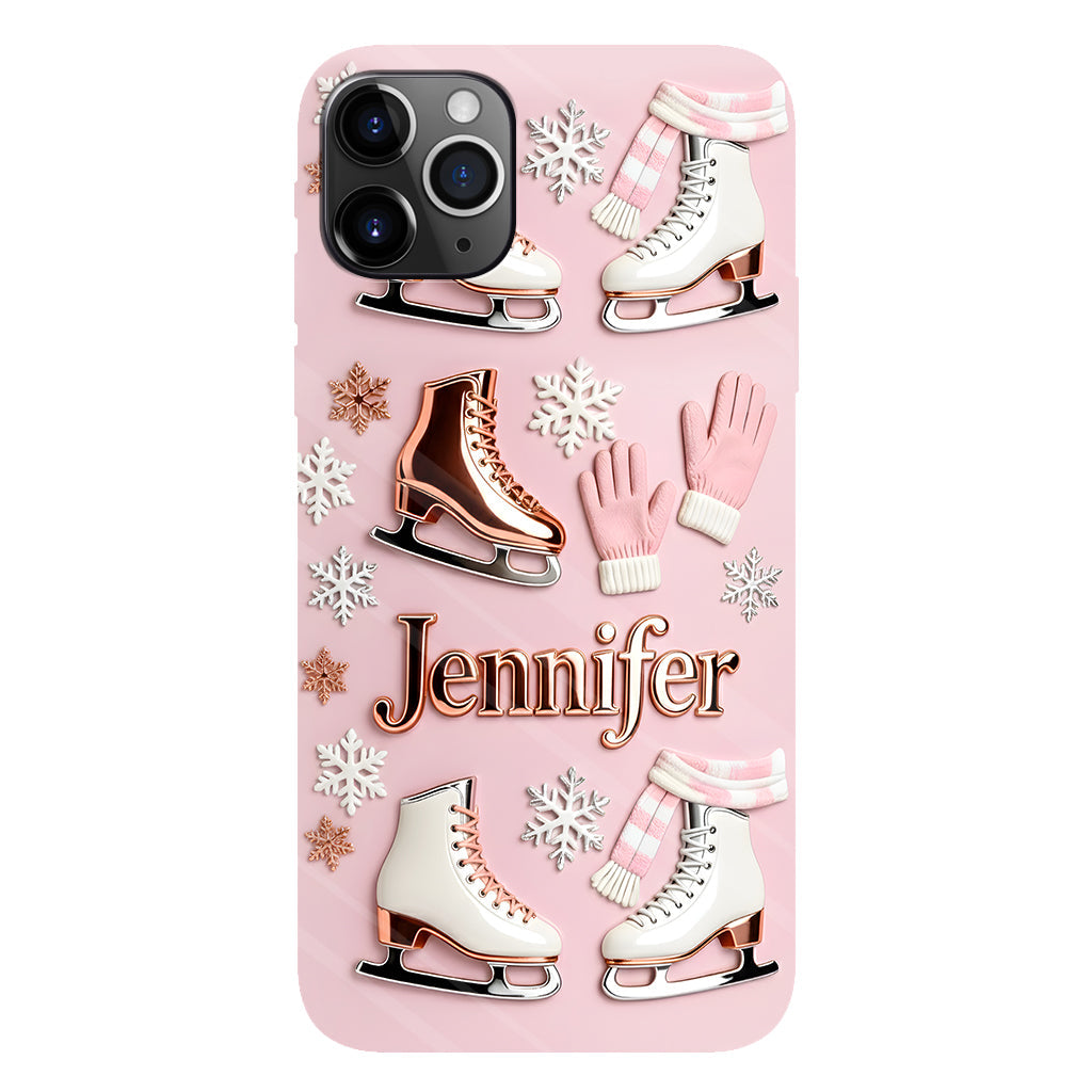 Ice Skating Makes Me Happy - Personalized Ice Skating Full Print Phone Case