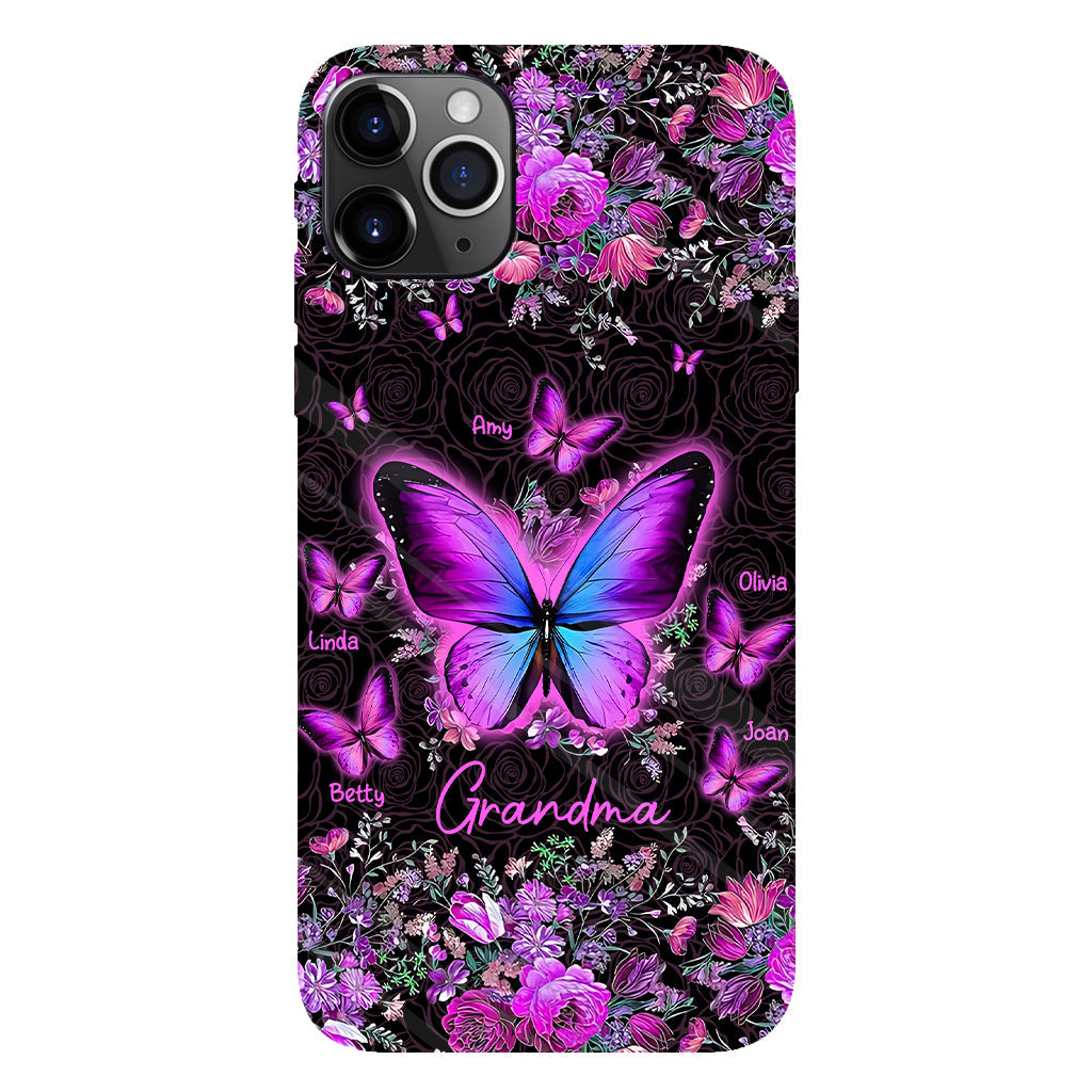 Grandma's Butterflies - Personalized Grandma Full Print Phone Case