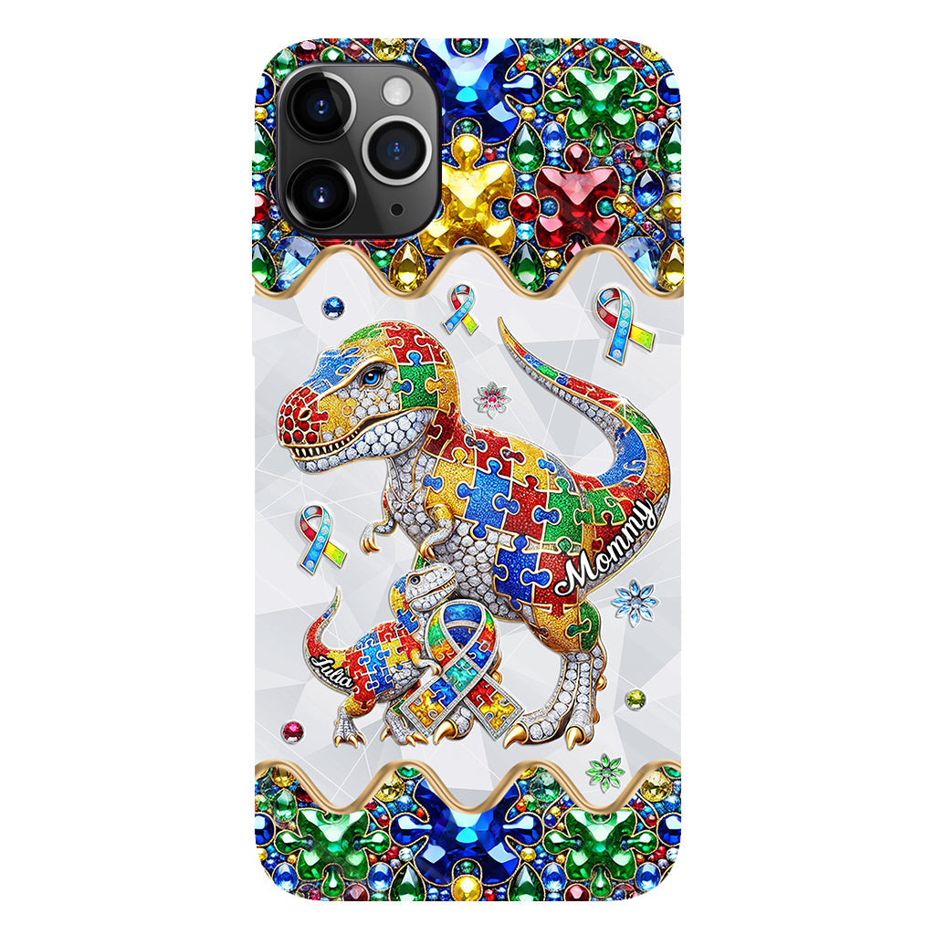 Strong Mama – Personalisierte Handyhülle mit Vollbild-Print zum Thema Autismus