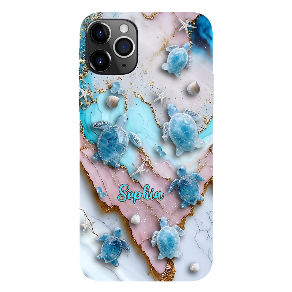 Liebe Schildkröten – Personalisierte Handyhülle mit Schildkrötenmotiv