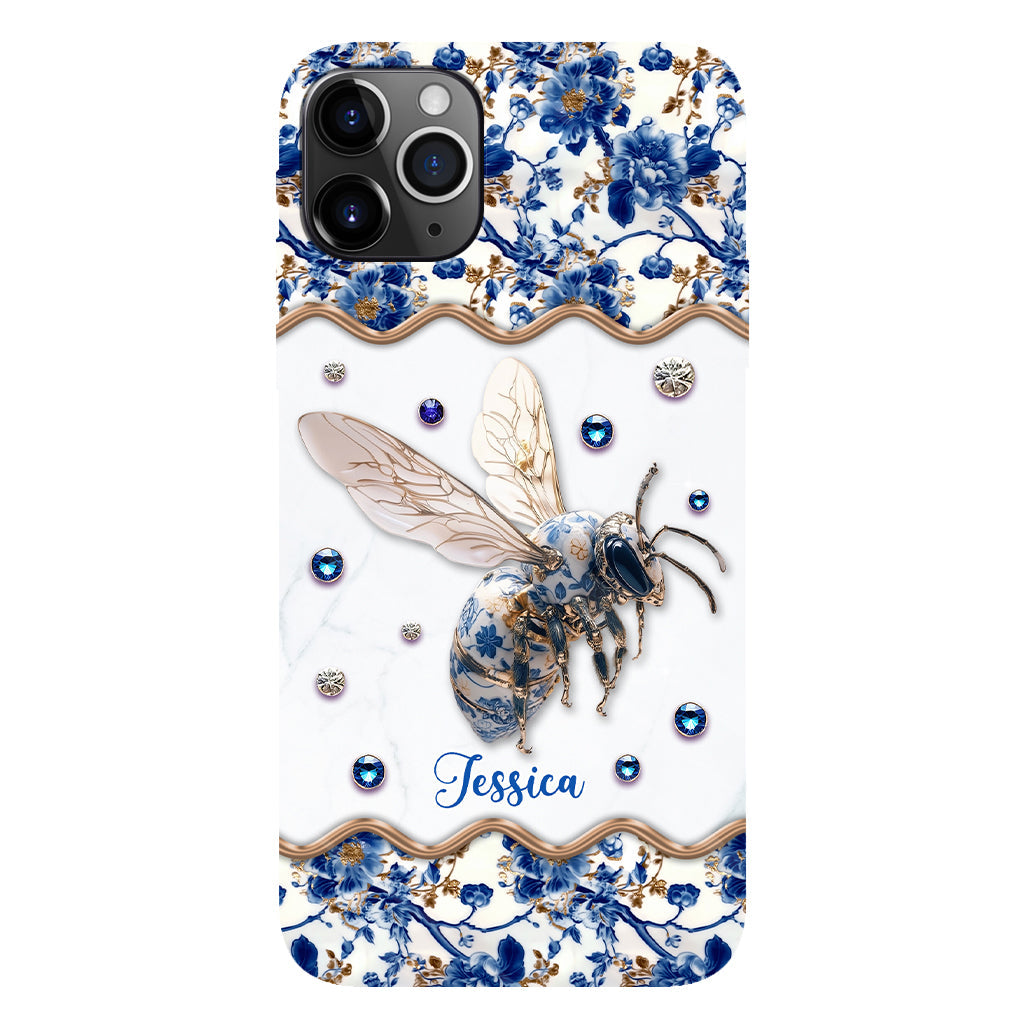 Bee Toile de Jouy - Personalized Bee Full Print Phone Case