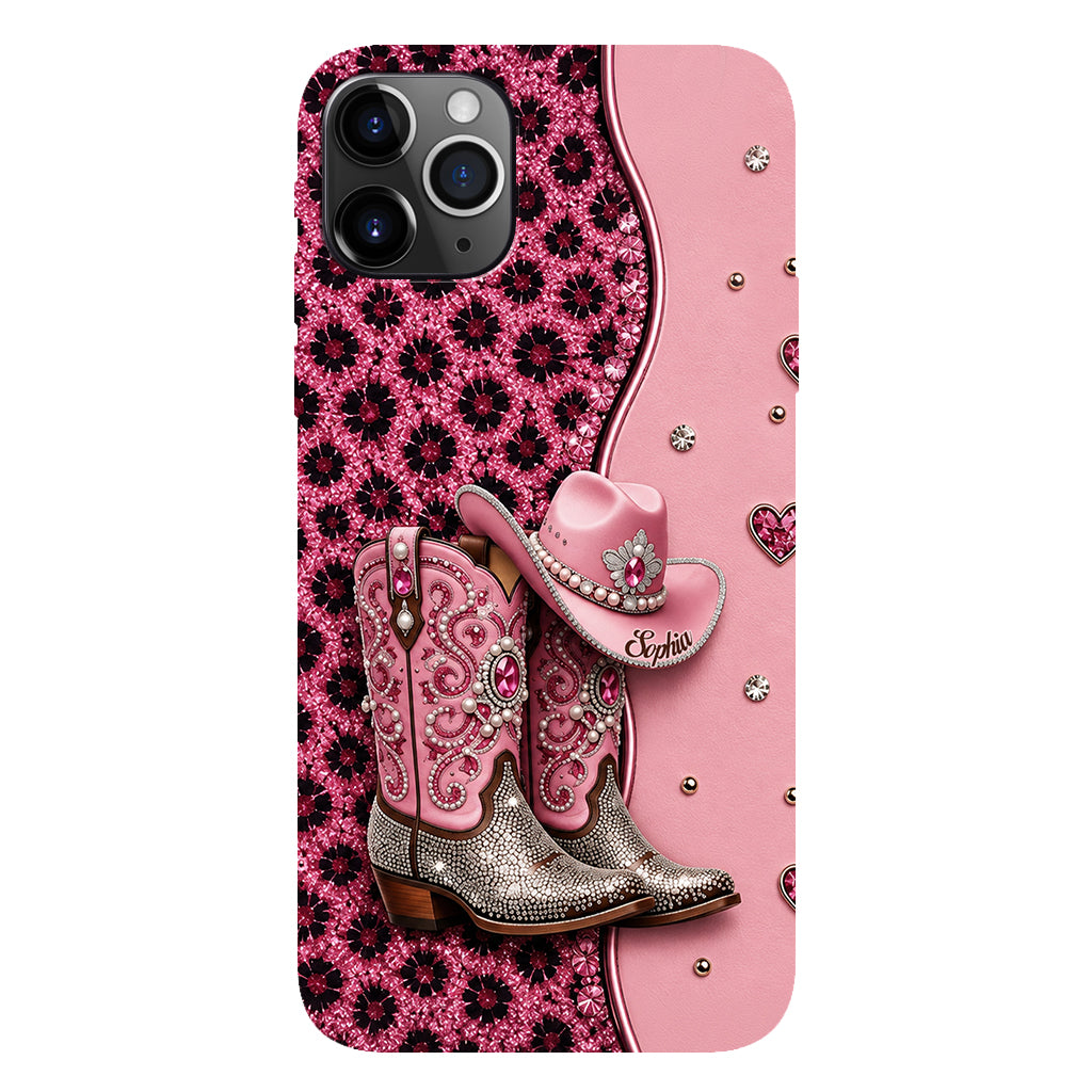 Cowgirl Boots - Personalized Cowgirl Full Print Phone Case