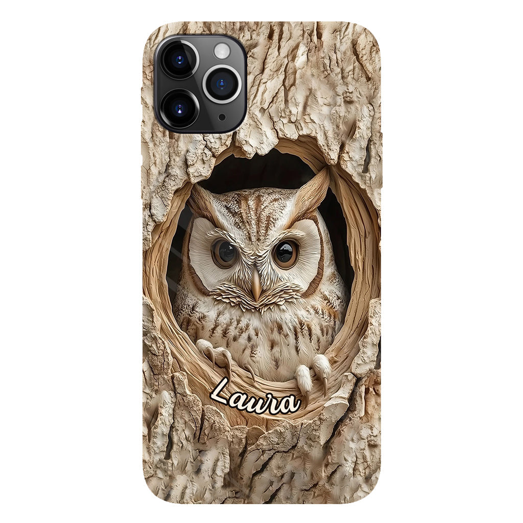 Hollow Watcher - Personalized Owl Full Print Phone Case