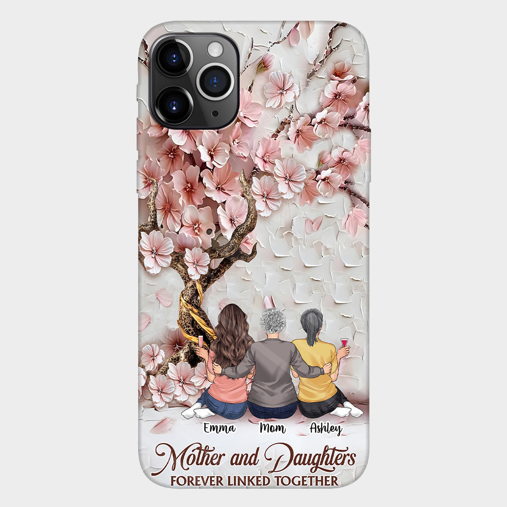 Mother And Daughters Forever Linked Together - Personalized Mother Full Print Phone Case