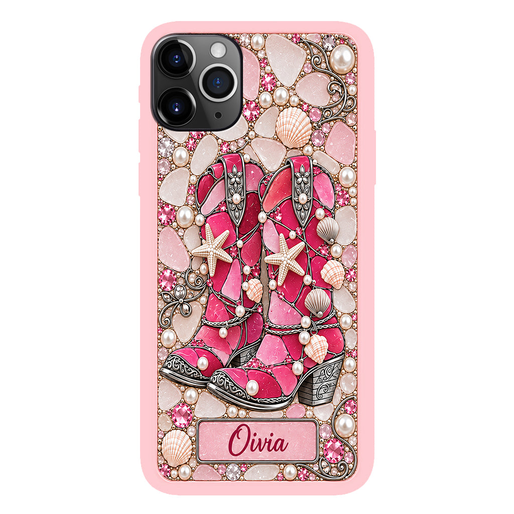 Cowgirl Boots - Personalized Cowgirl Full Print Phone Case