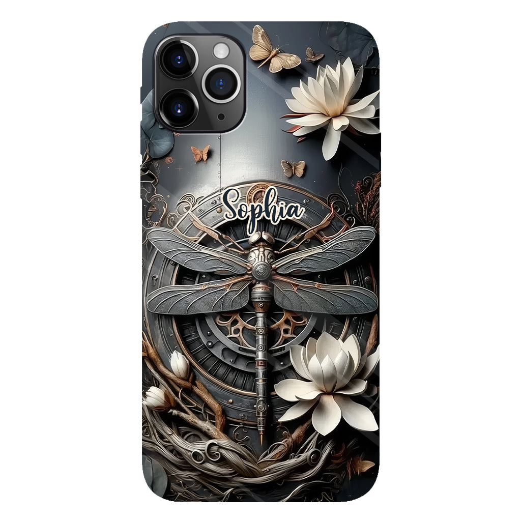 Black Dragonfly - Personalized Dragonfly Full Print Phone Case