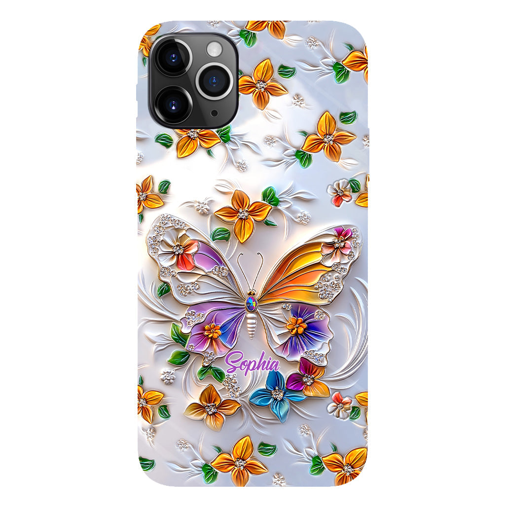 Stunning Butterfly Bee Dragonfly - Personalized Butterfly Full Print Phone Case