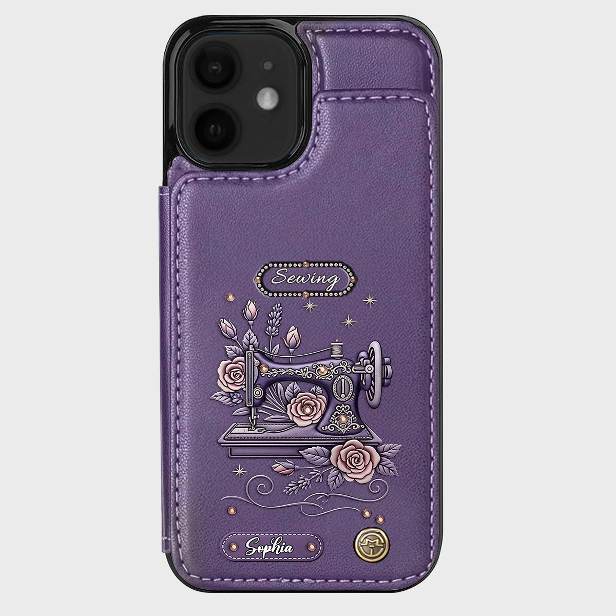 Love Sewing - Personalized Sewing Wallet Phone Case